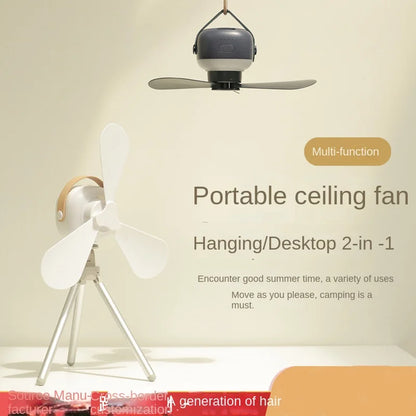 Portable Wireless Ceiling Fan with Light & Remote