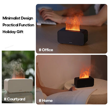 Flame Aromatherapy Humidifier with LED Lights