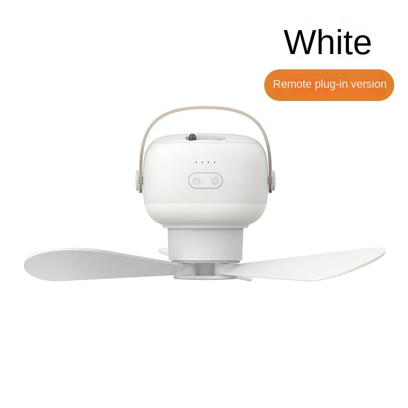 Portable Wireless Ceiling Fan with Light & Remote